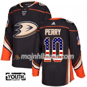 Dresovi Anaheim Ducks Corey Perry 10 Adidas 2017-2018 Crna USA Flag Fashion Authentic - Dječji